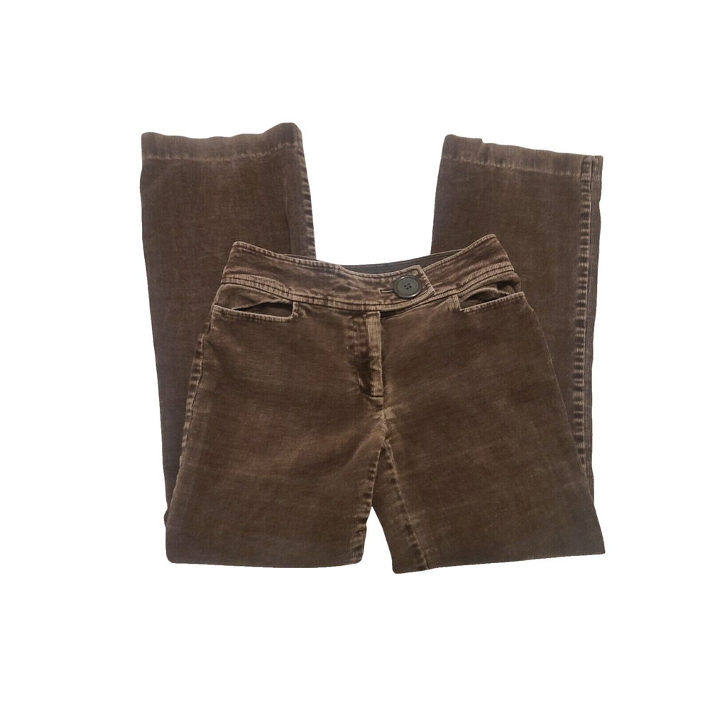INC International Concepts Womens 4P Brown Corduroy Bootcut Pants Petite